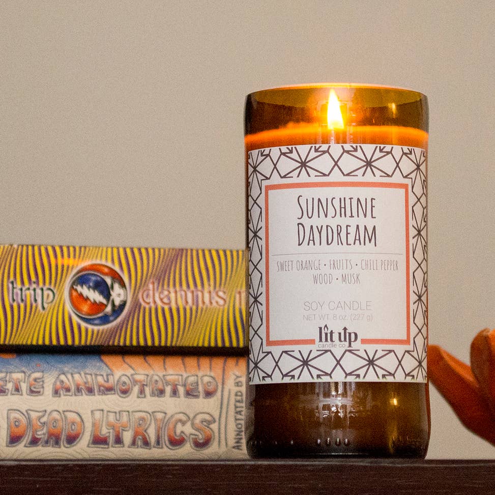 "Sunshine Daydream" - 8oz Beer Bottle Candle