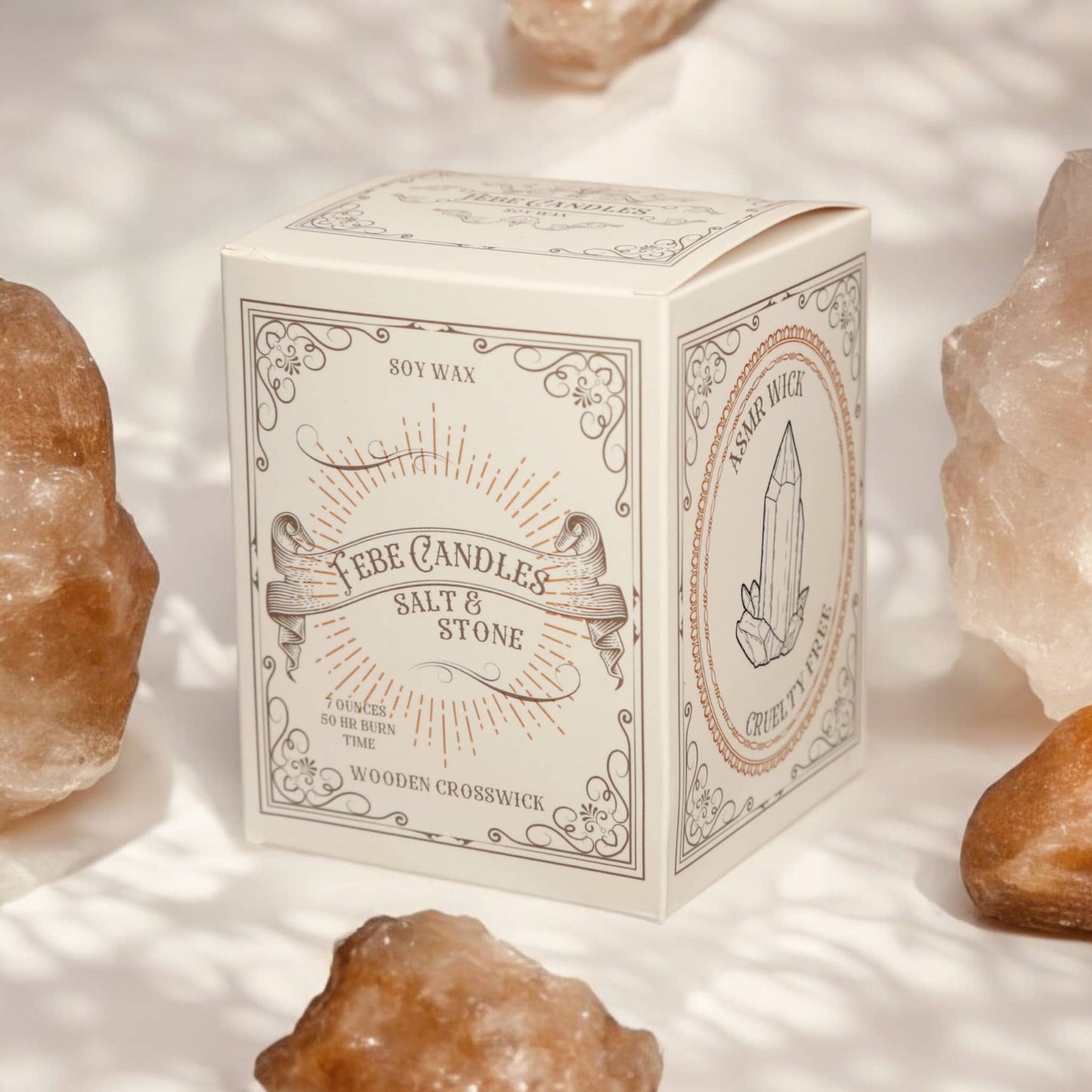 Salt & Stone - Oakmoss + Lavender Gold Glass Candle
