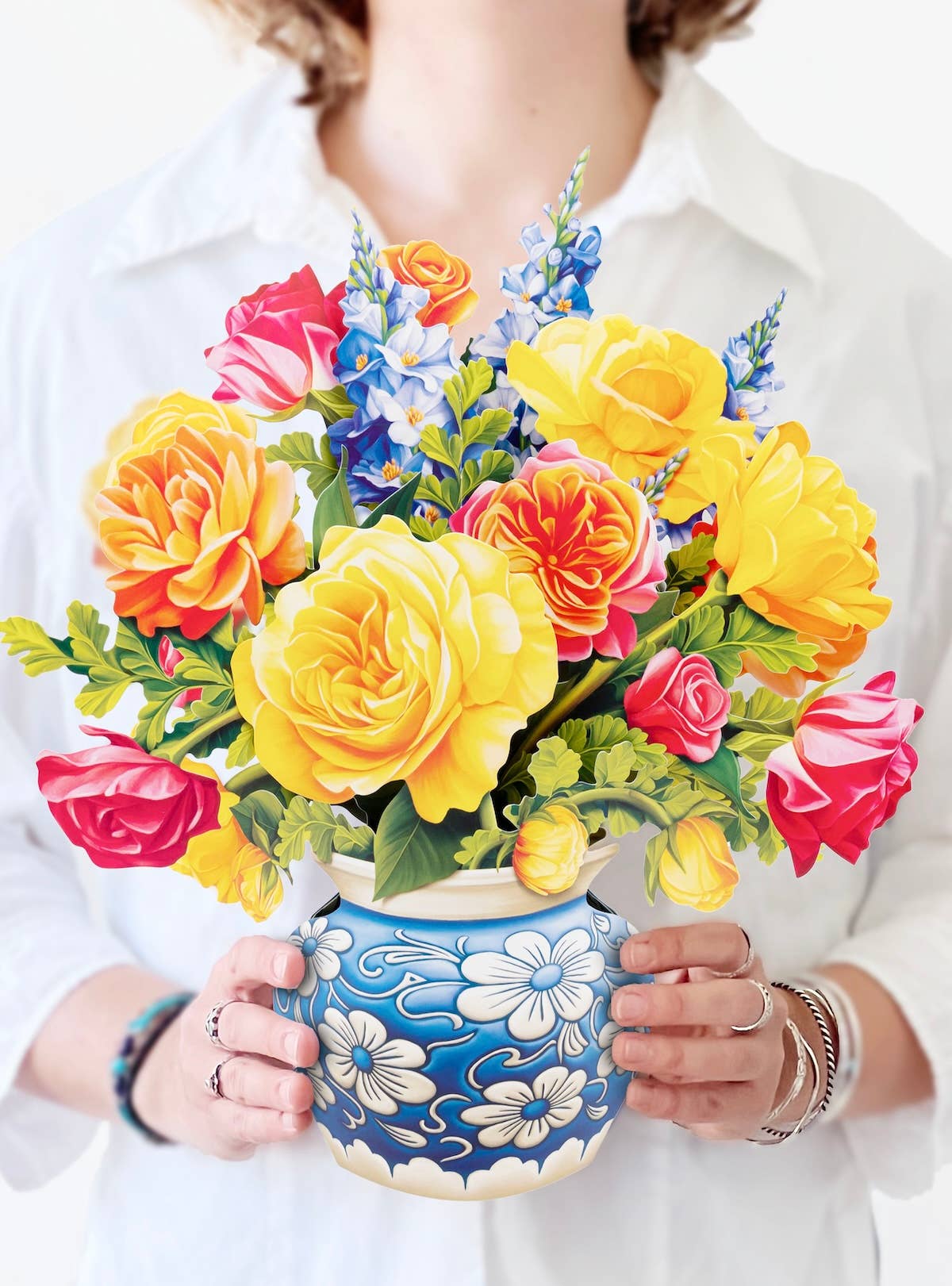 Sorbet Roses Pop-Up Greeting Card