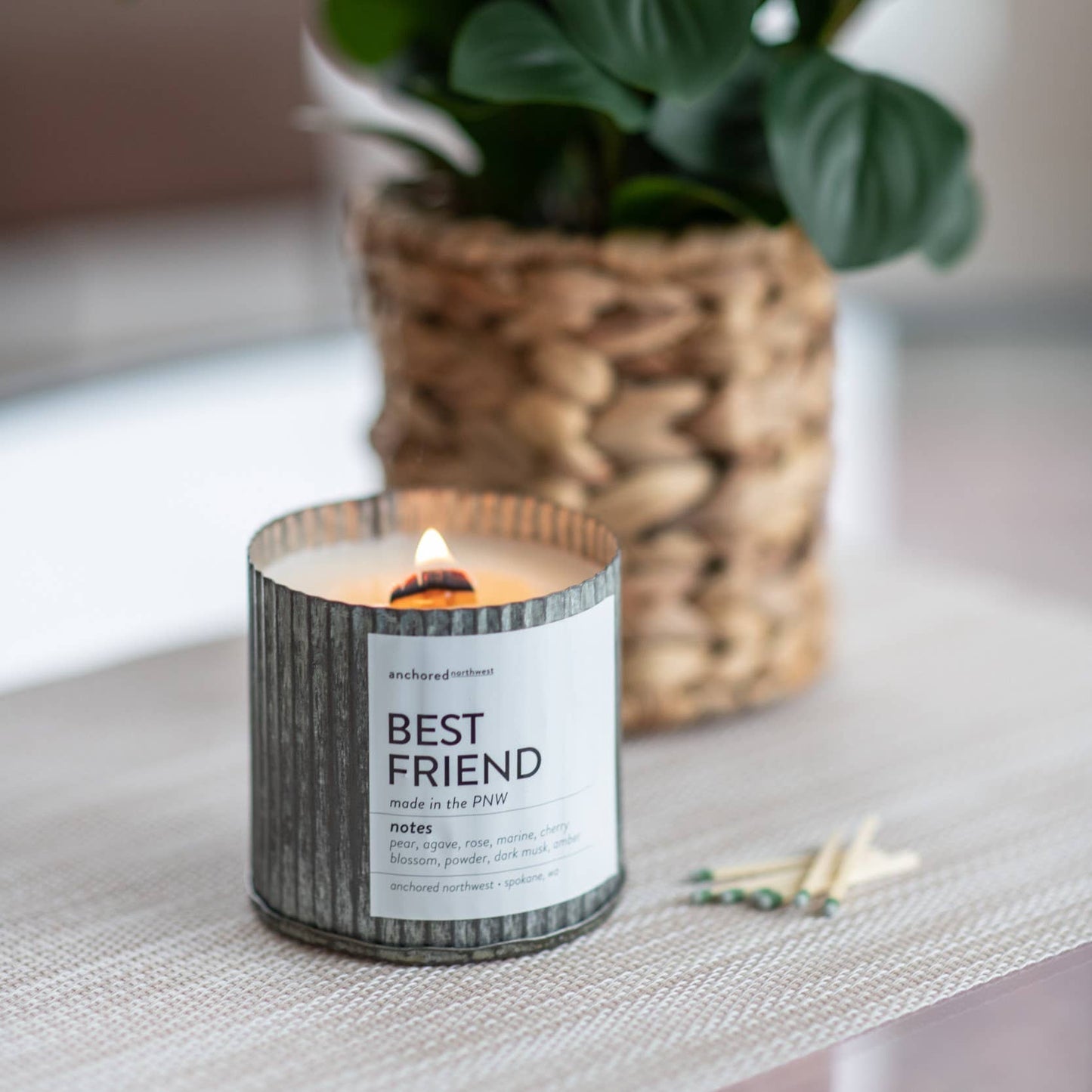 Pumpkin Bliss Rustic Vintage Farmhouse Wood Wick Candle