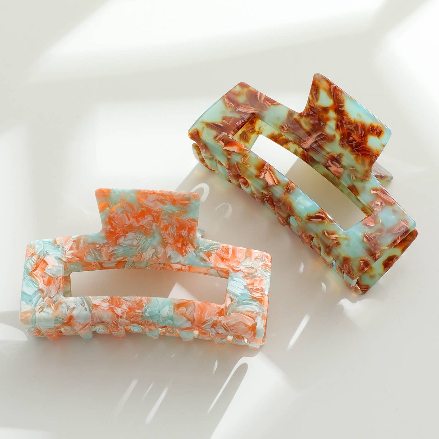 Sage Large Rectangle Claw Clip