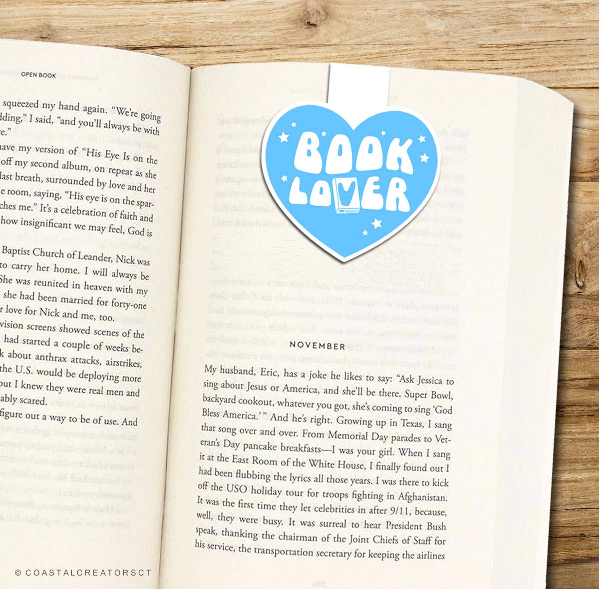 Book Lover Pink/Blue Reversible Magnetic Bookmark