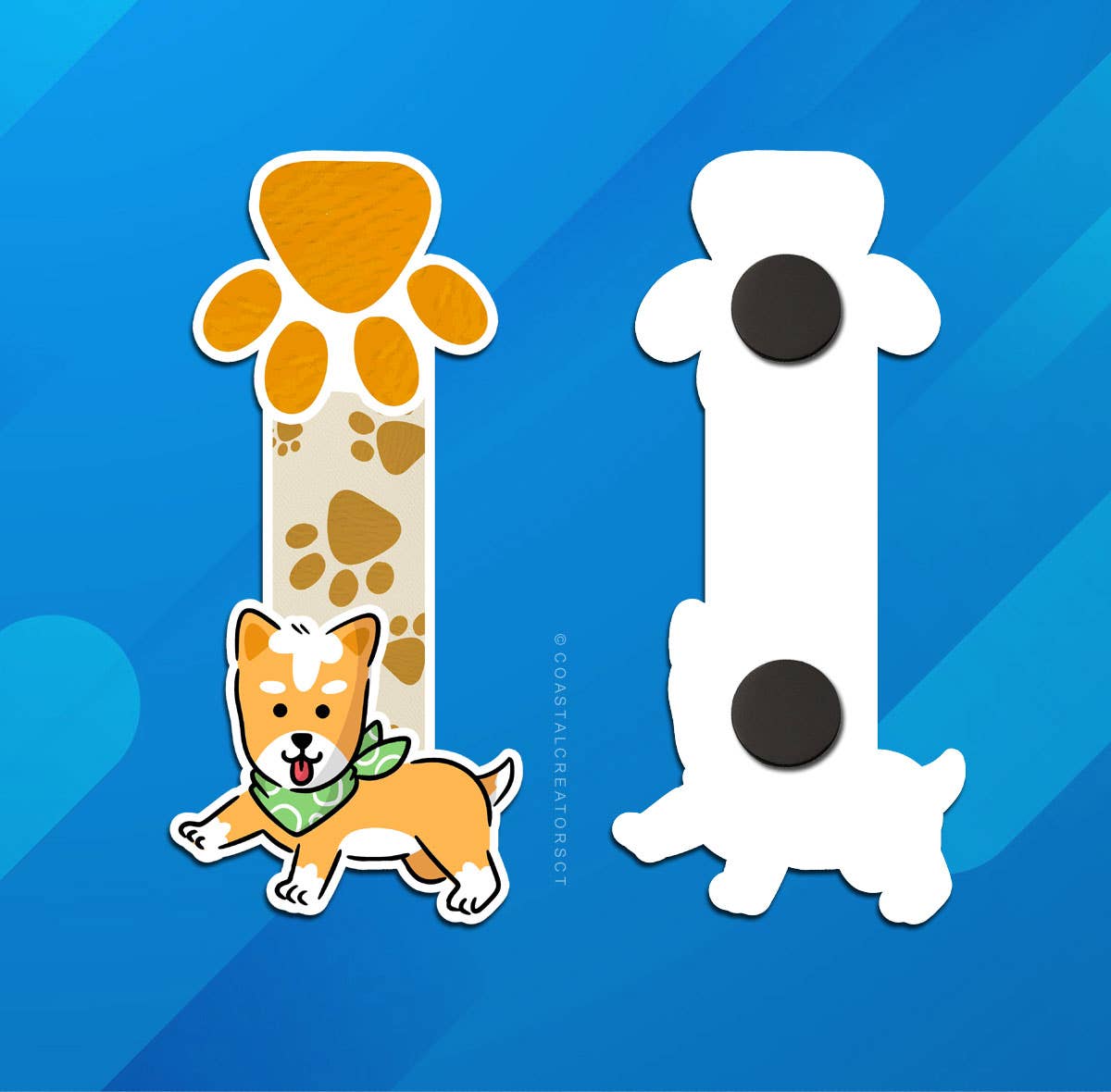 Corgi Dog Reversible Magnetic Bookmark