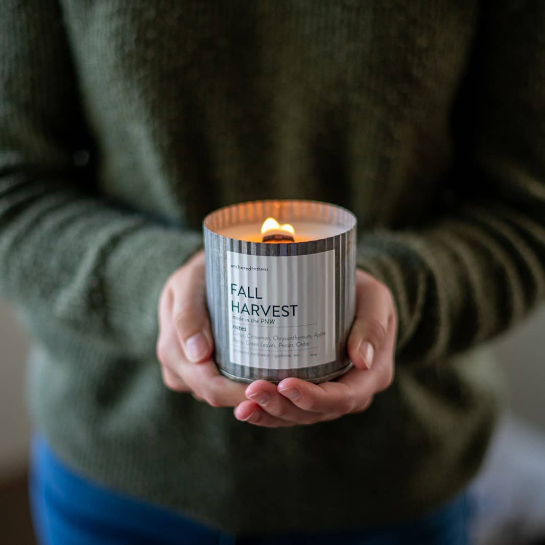 Pumpkin Bliss Rustic Vintage Farmhouse Wood Wick Candle