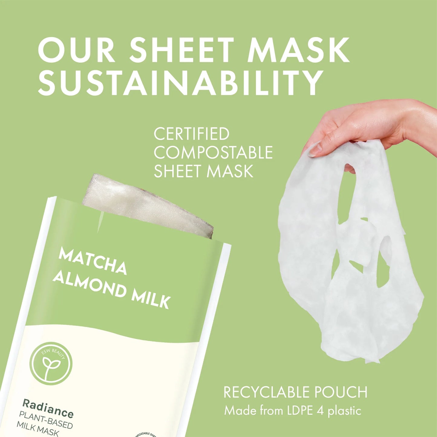 ESW Beauty - Matcha Almond Milk Radiance Plant-Based Milk Mask