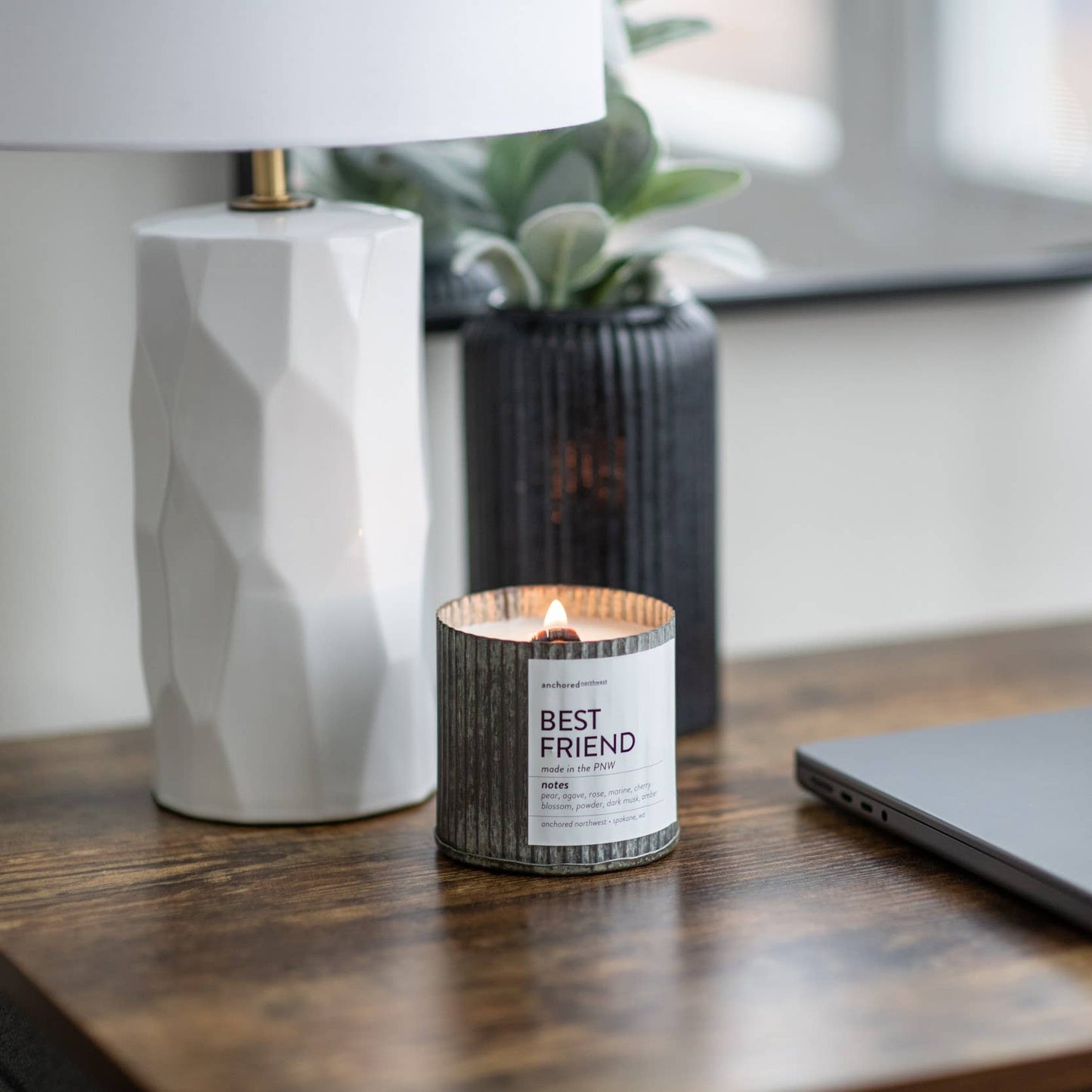 Pumpkin Bliss Rustic Vintage Farmhouse Wood Wick Candle