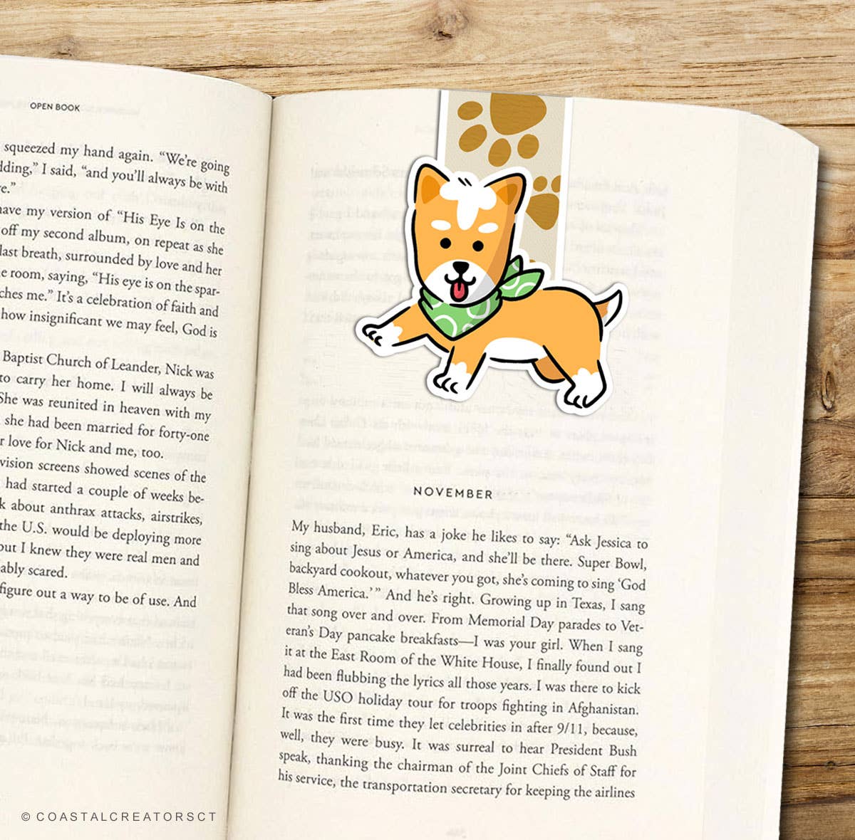 Corgi Dog Reversible Magnetic Bookmark
