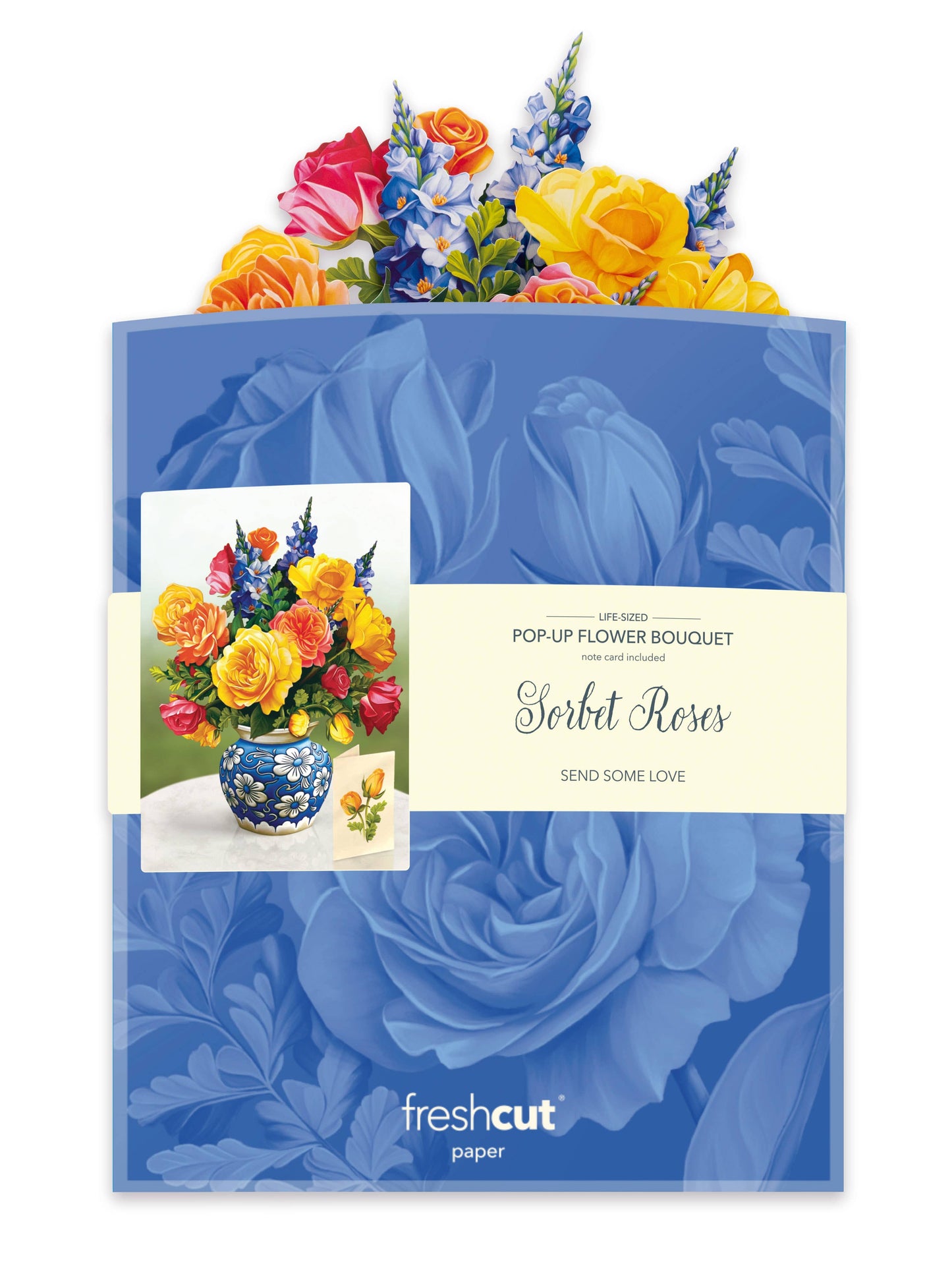 Sorbet Roses Pop-Up Greeting Card