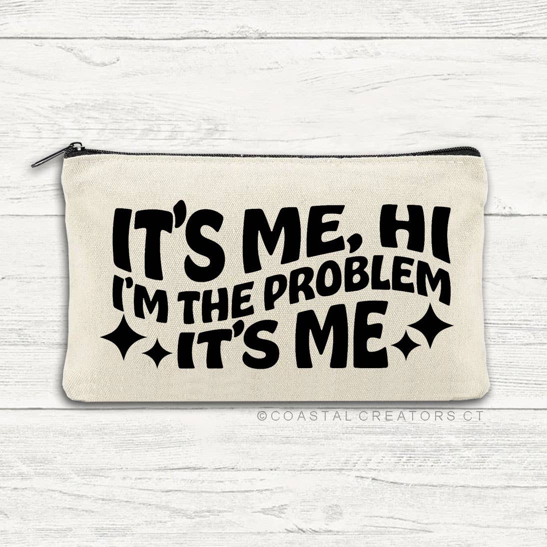 Taylor Swift "It's Me I'm the Problem" Multi-Use Canvas Zipper Bag
