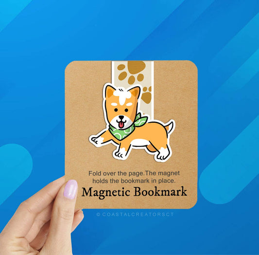 Corgi Dog Reversible Magnetic Bookmark
