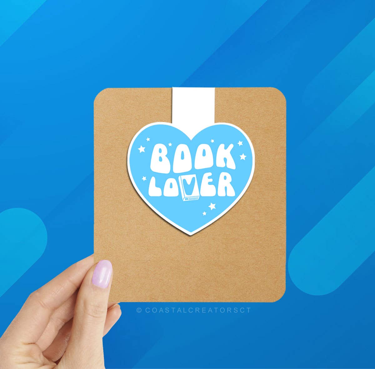 Book Lover Pink/Blue Reversible Magnetic Bookmark