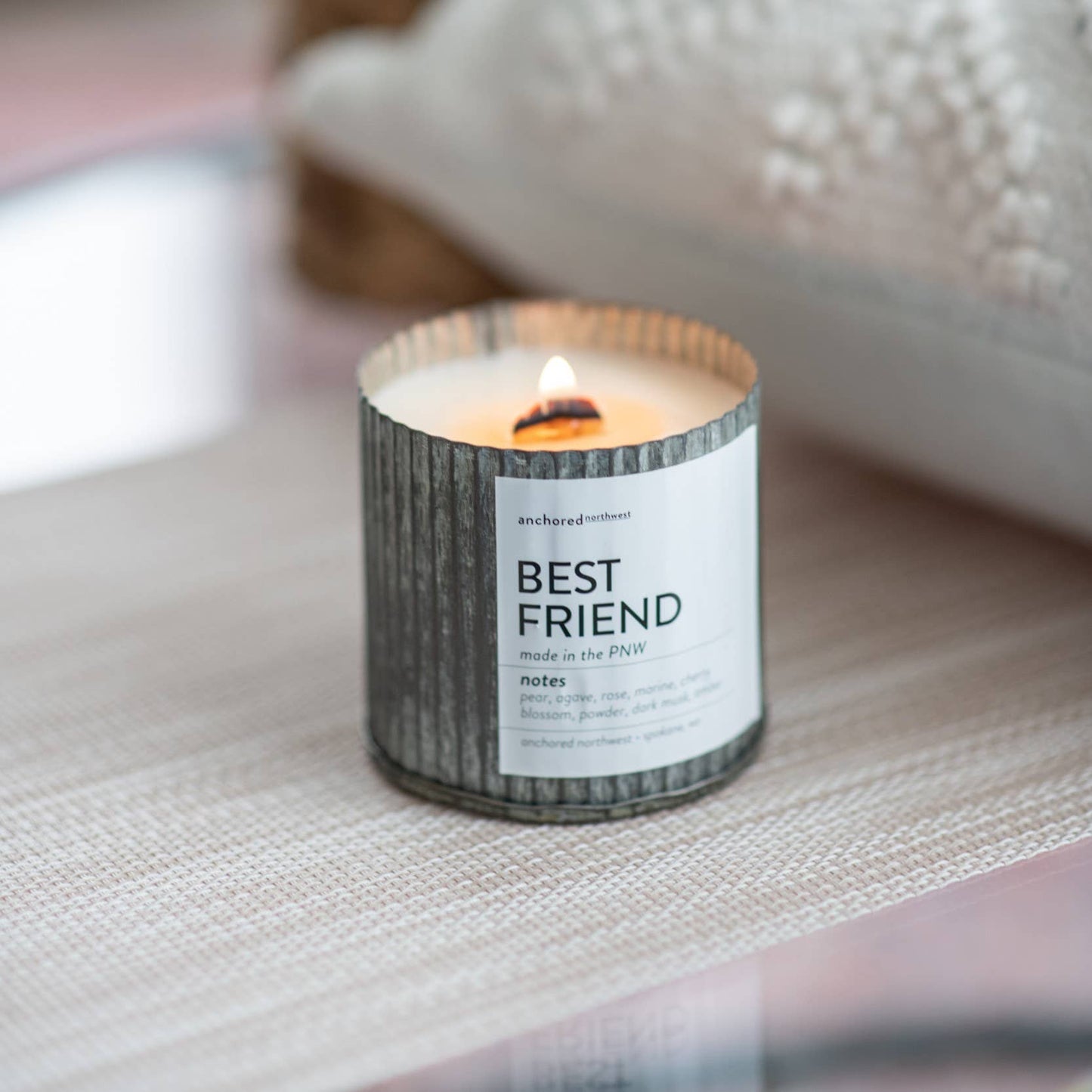 Pumpkin Bliss Rustic Vintage Farmhouse Wood Wick Candle