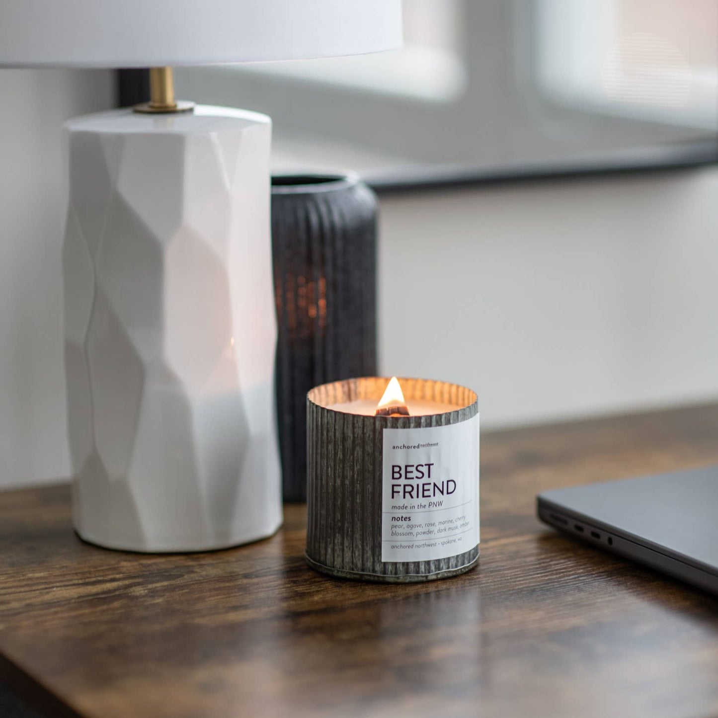 Apples & Maple Bourbon Rustic Vintage Farmhouse Wood Wick Candle