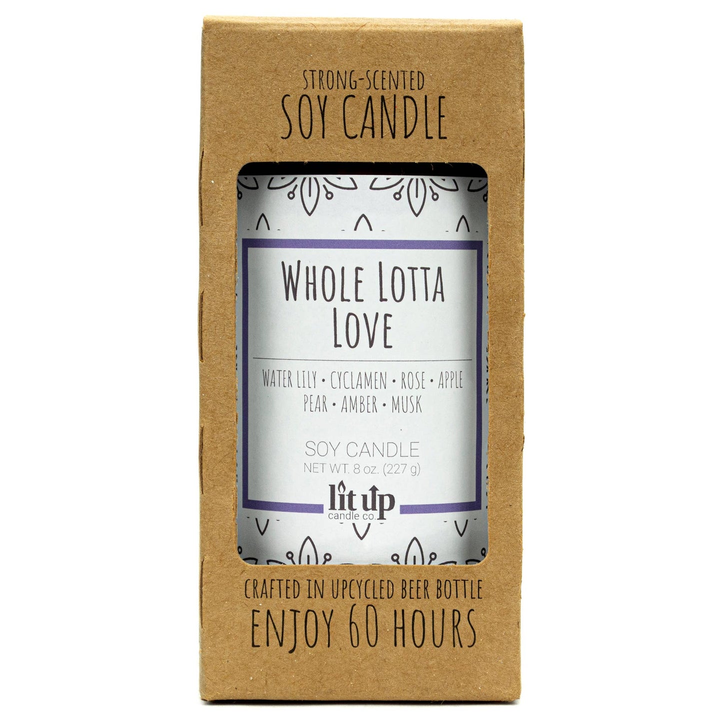 "Whole Lotta Love" - 8oz Beer Bottle Candle