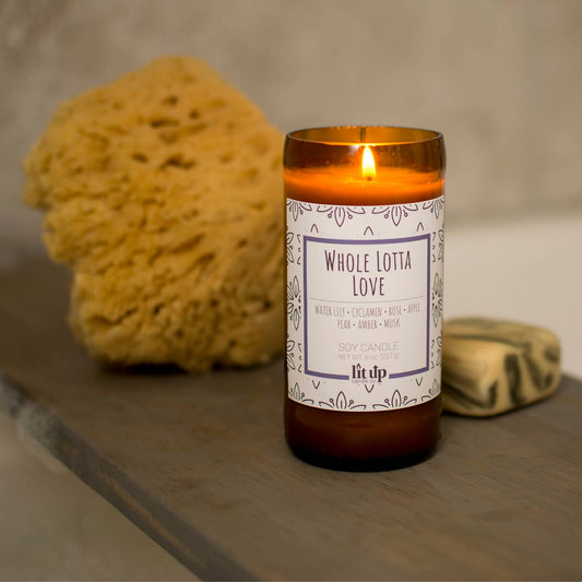 "Whole Lotta Love" - 8oz Beer Bottle Candle