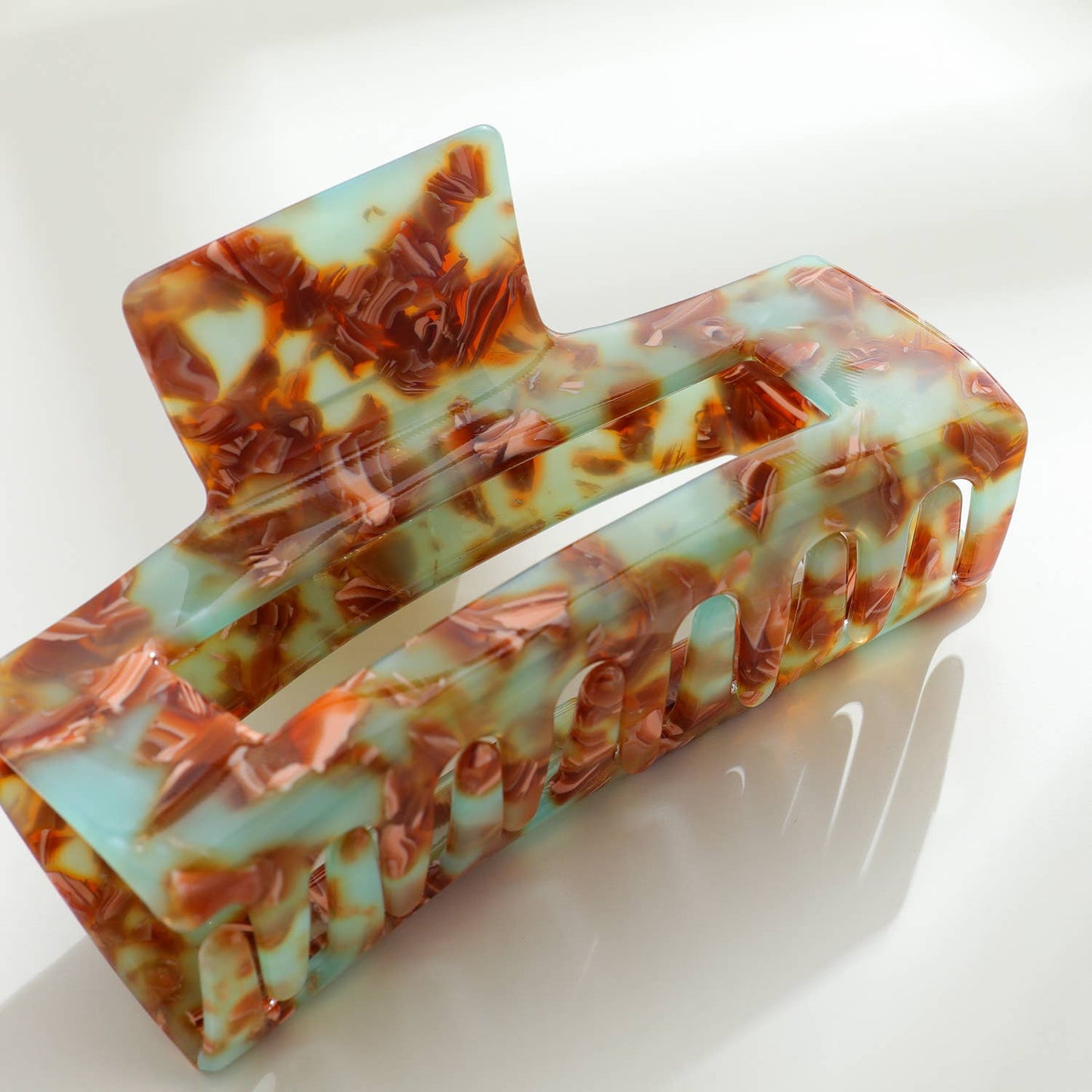 Sage Large Rectangle Claw Clip