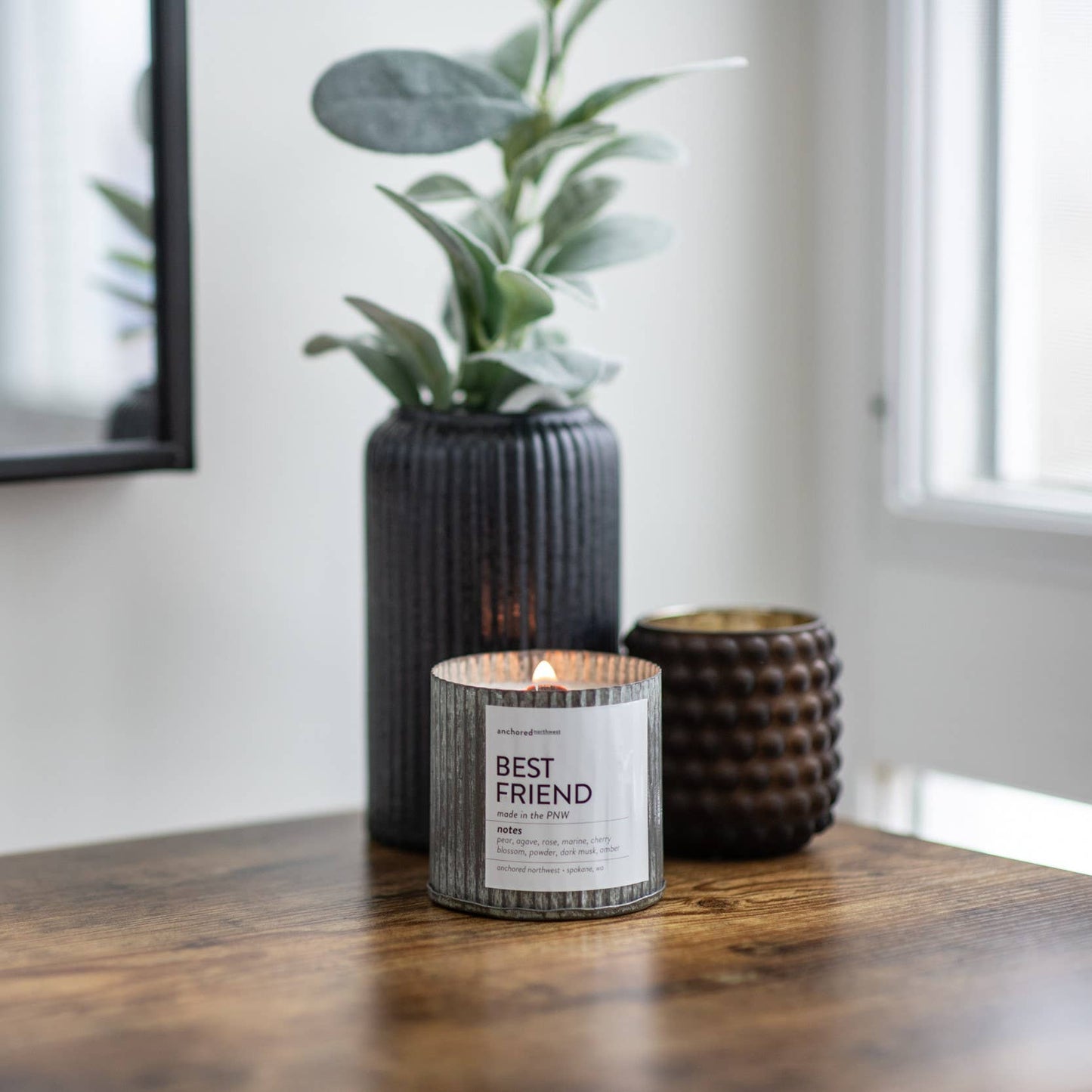 Apples & Maple Bourbon Rustic Vintage Farmhouse Wood Wick Candle