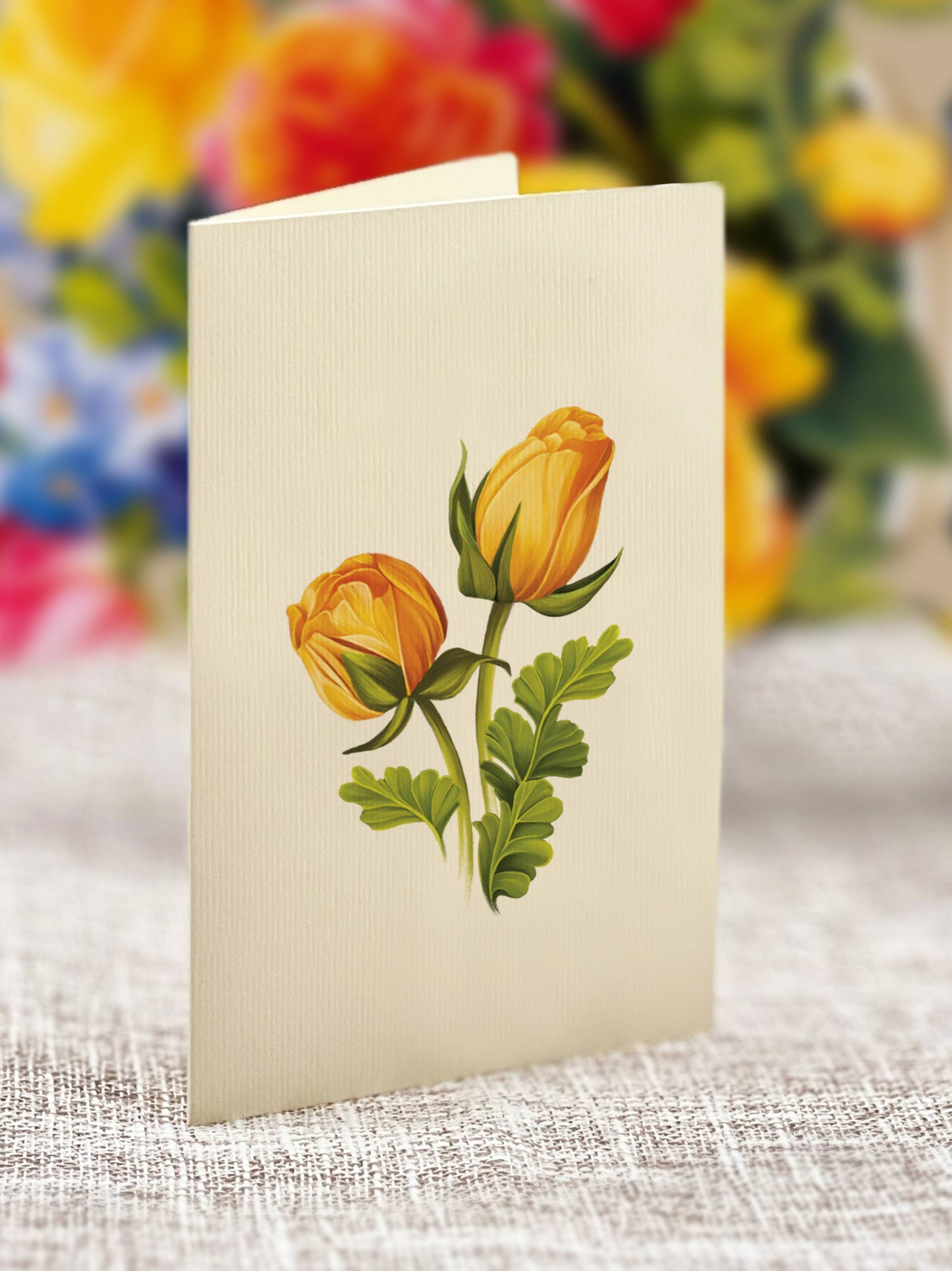 Sorbet Roses Mini Pop-Up Greeting Card