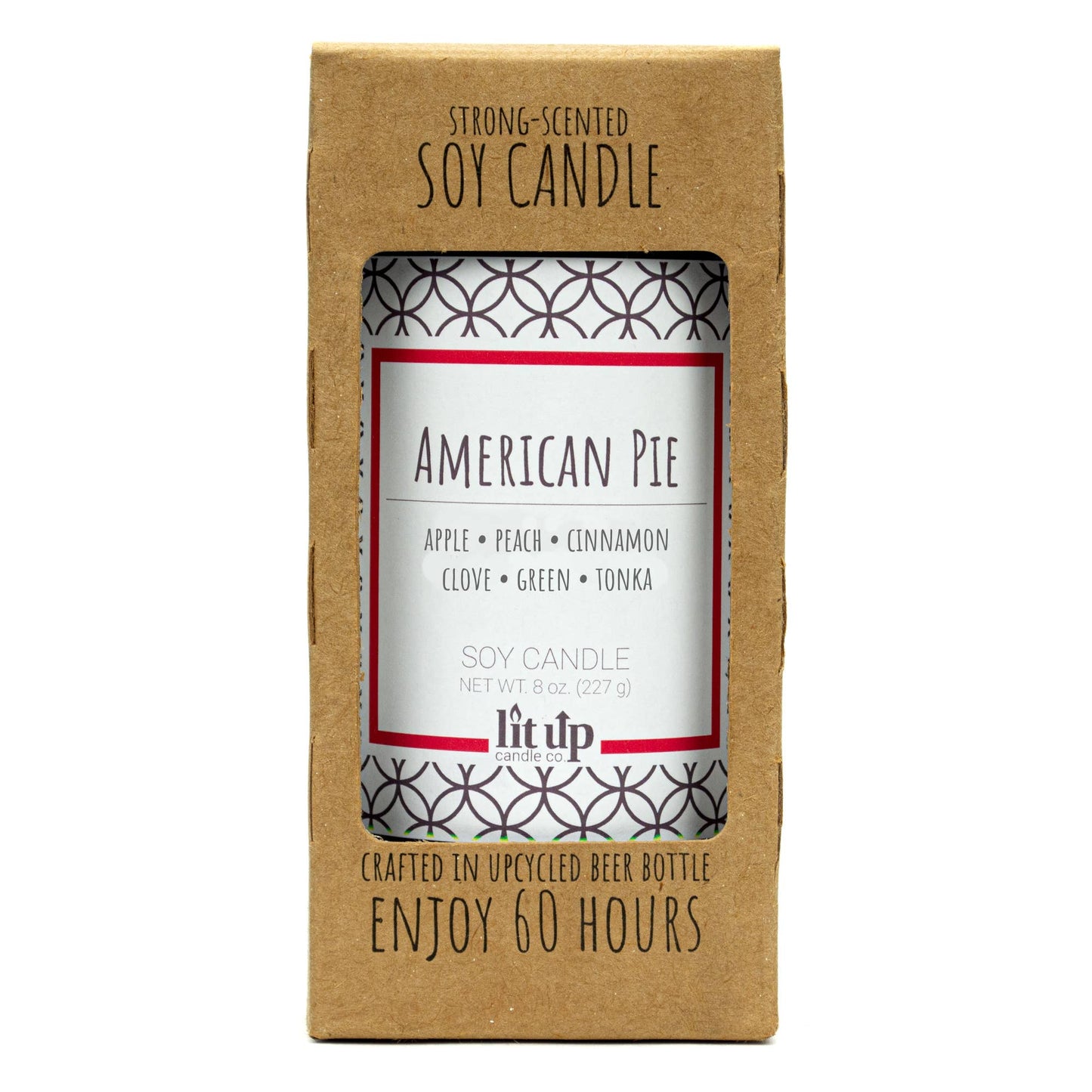 "American Pie" - 8oz Beer Bottle Candle