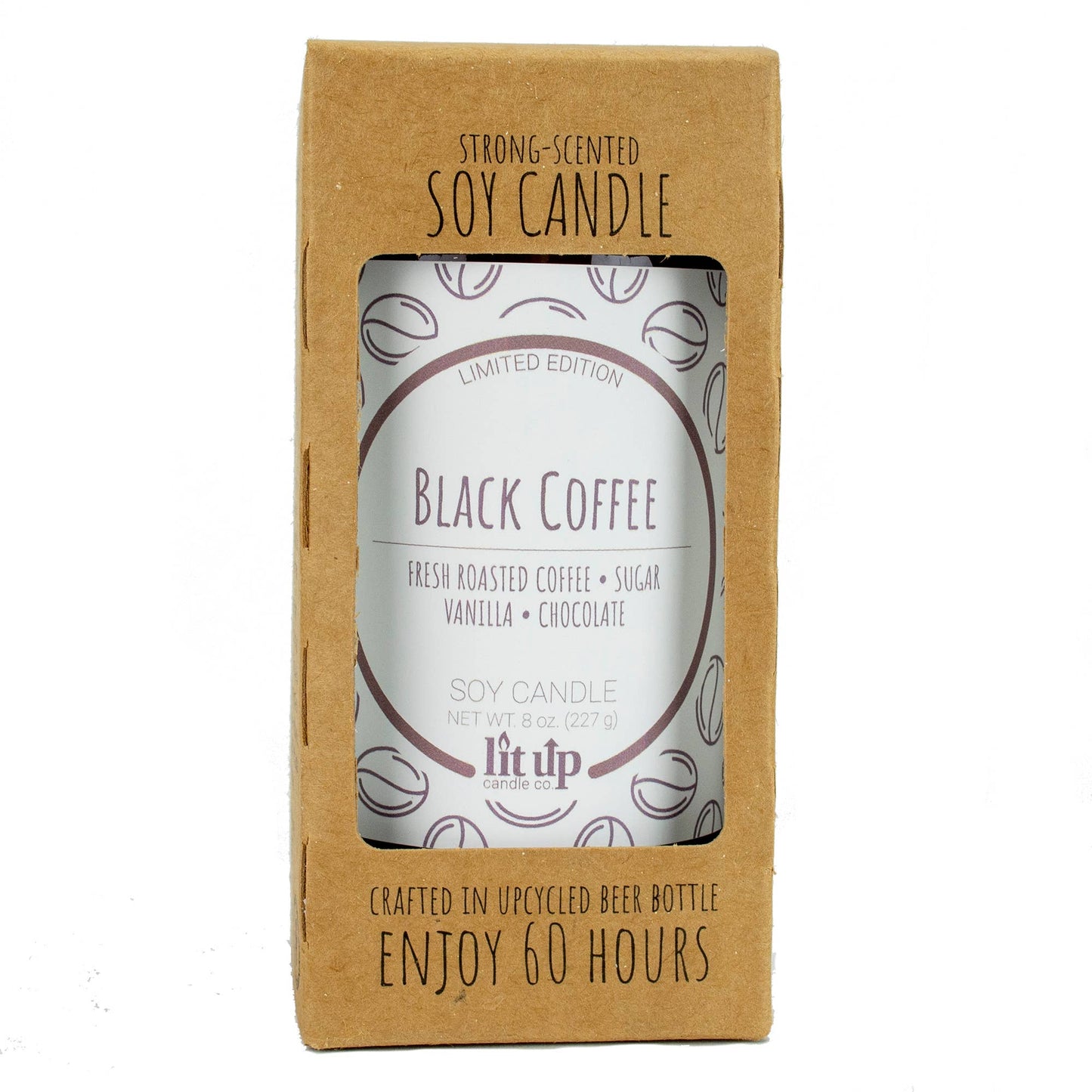 "Black Coffee" - 8oz Beer Bottle Candle